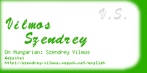 vilmos szendrey business card